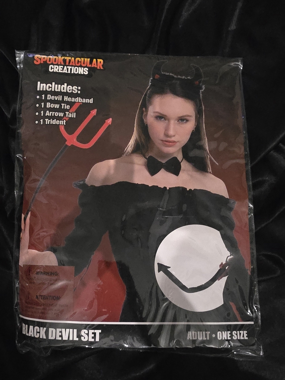 Black Devil Kids Costume Set
